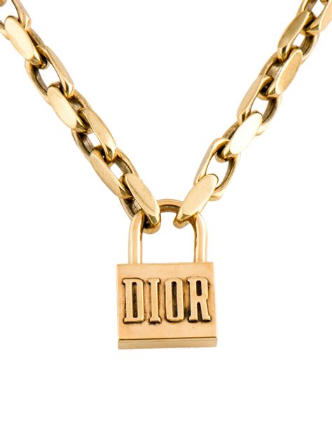 dior lock necklace price|christian Dior necklace price.